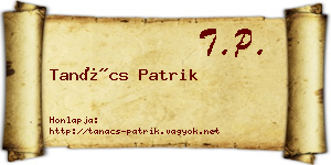 Tanács Patrik névjegykártya