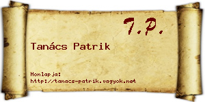 Tanács Patrik névjegykártya