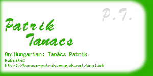 patrik tanacs business card